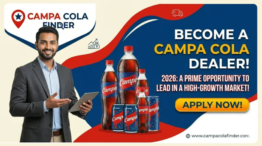 Become a Campa Cola Dealer 2026 English Banner with Application Guide