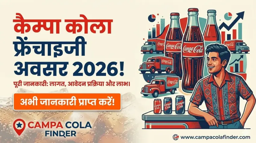 Campa Cola Franchise 2026 Retro Style Business Banner with Application Details